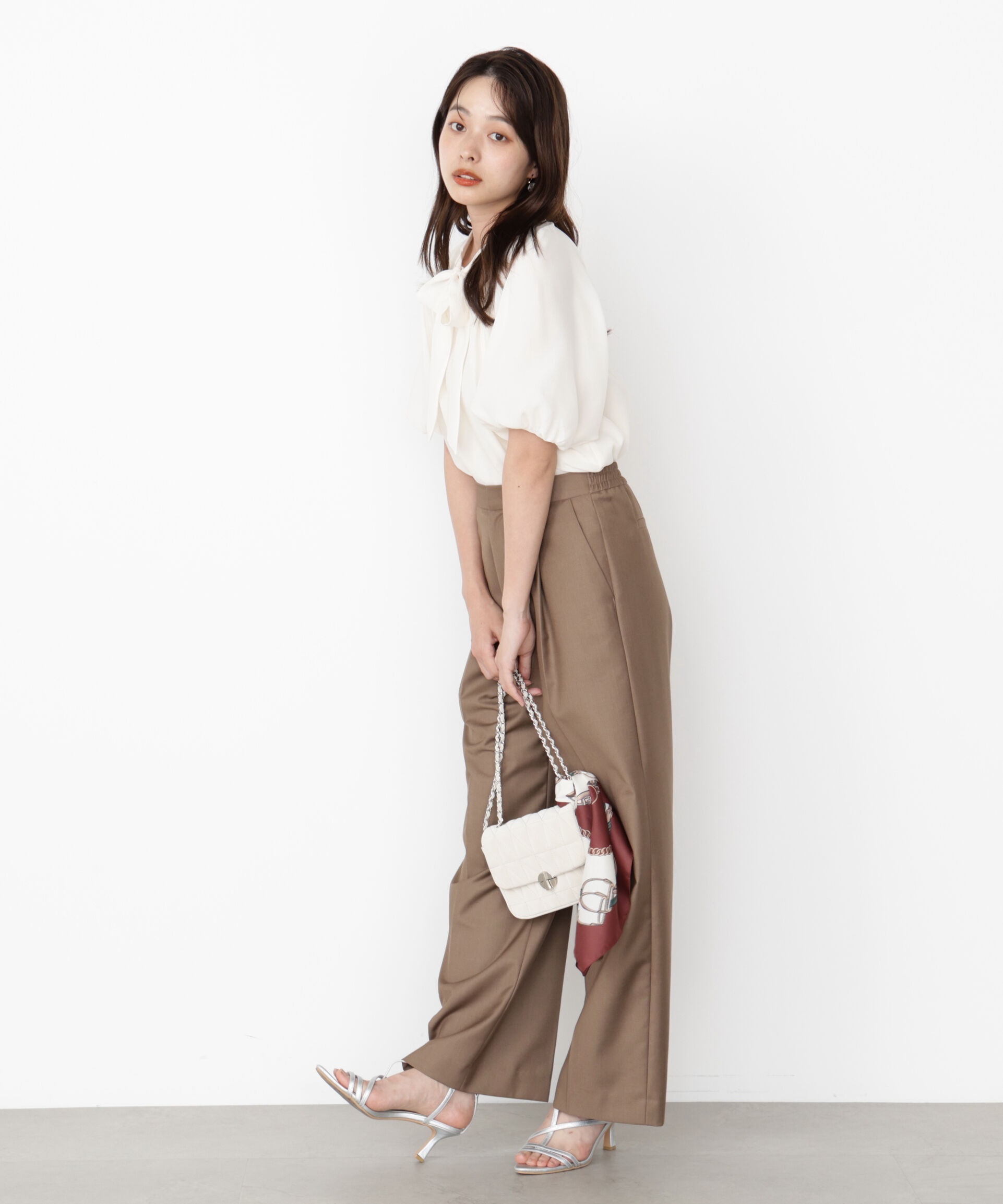 PROPORTION BODY DRESSING「バルーンスリーブリボンブラウス」|シャツ・ブラウス|