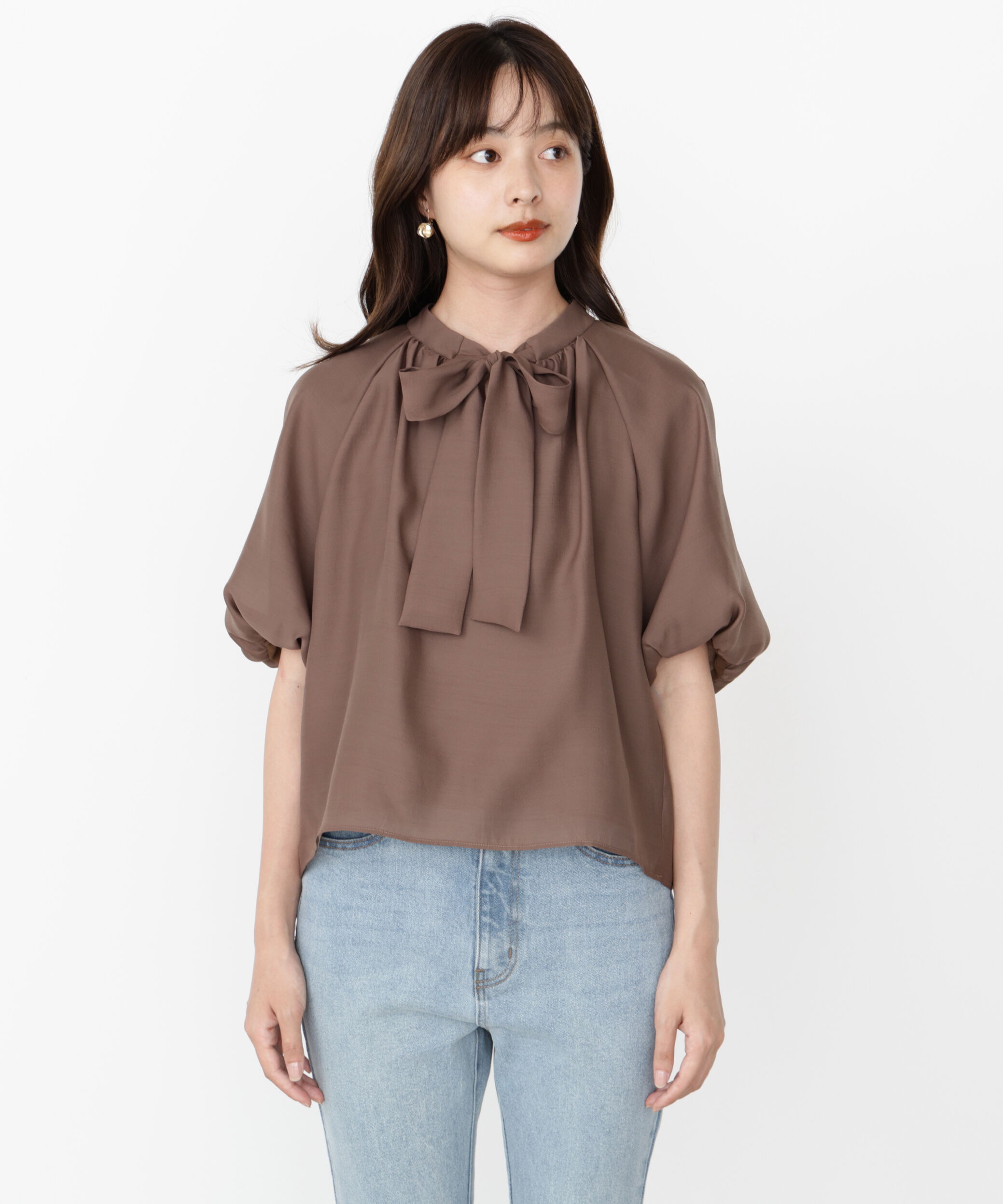 PROPORTION BODY DRESSING「バルーンスリーブリボンブラウス」|シャツ・ブラウス|