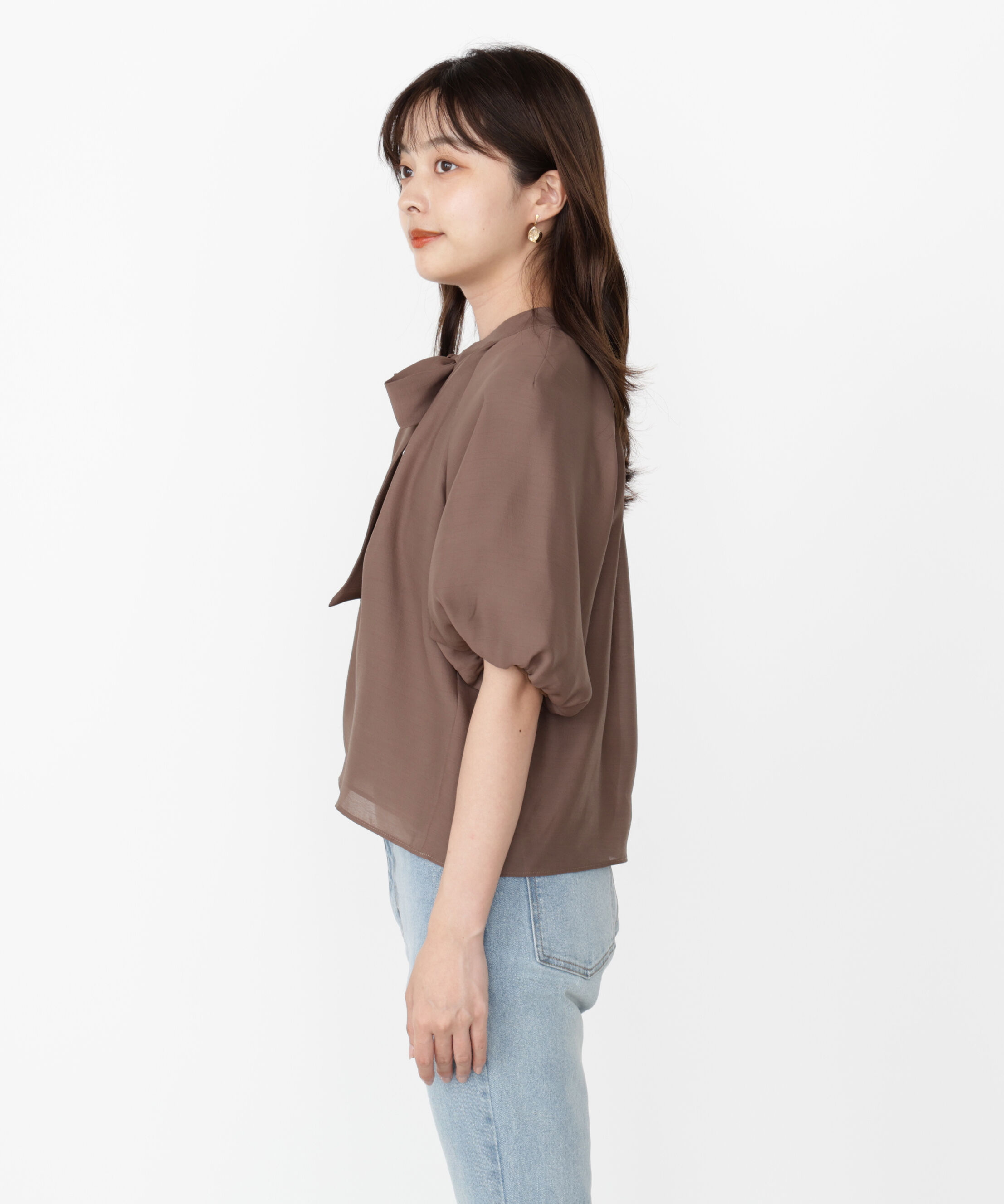 PROPORTION BODY DRESSING「バルーンスリーブリボンブラウス」|シャツ・ブラウス|