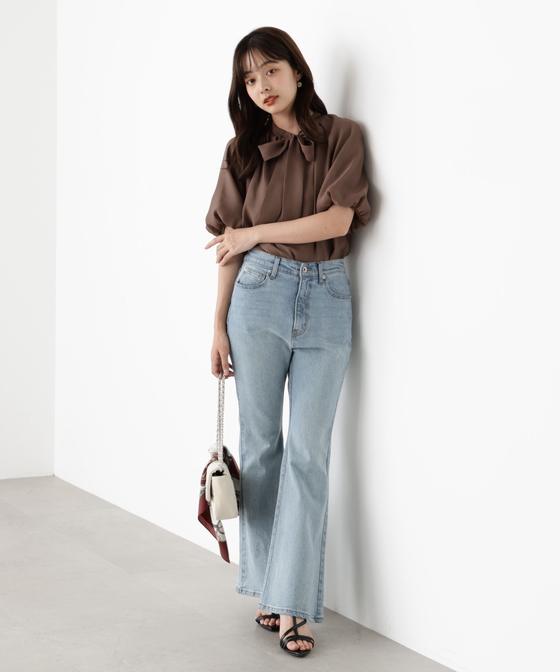 PROPORTION BODY DRESSING「バルーンスリーブリボンブラウス」|シャツ・ブラウス|