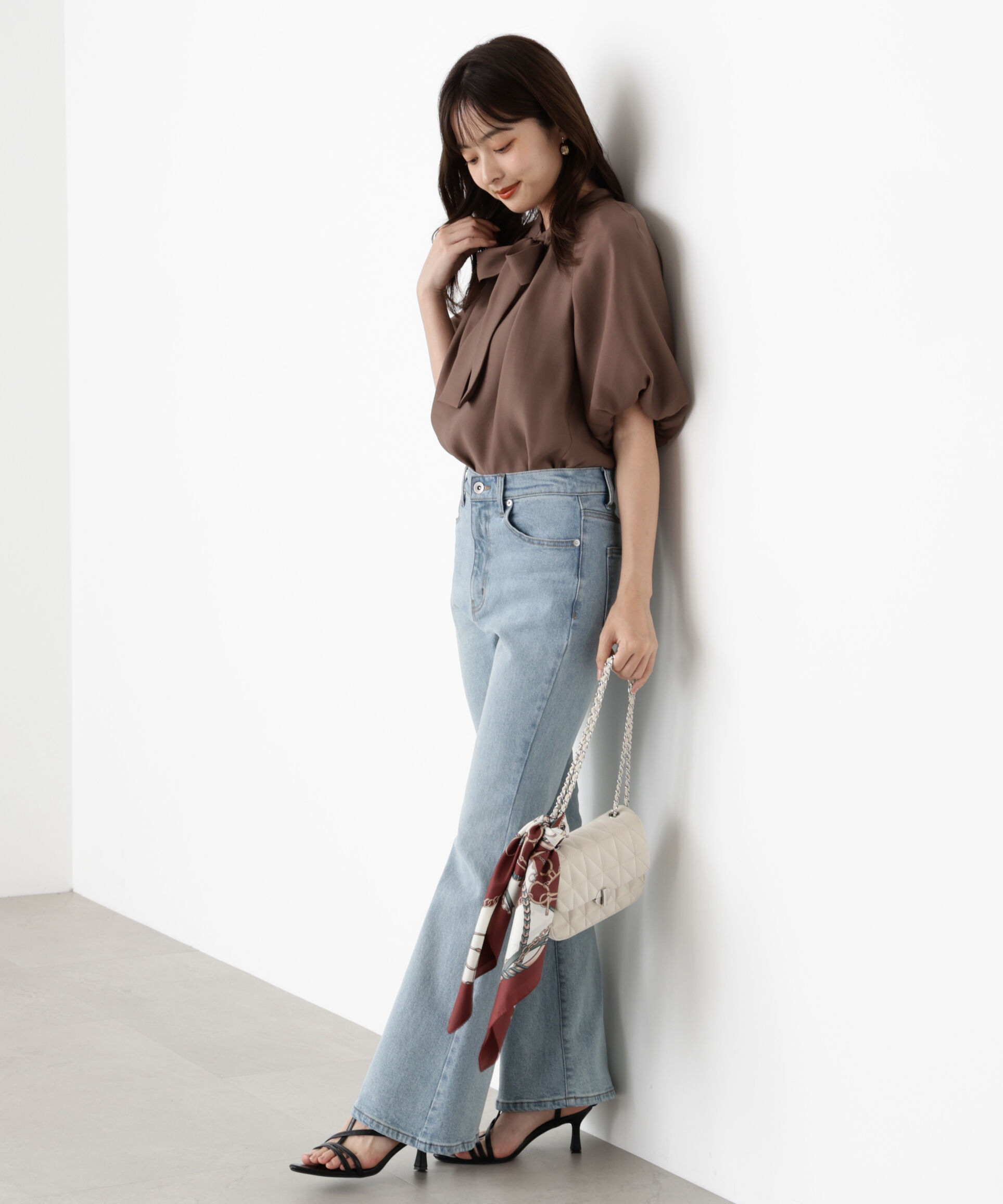 PROPORTION BODY DRESSING「バルーンスリーブリボンブラウス」|シャツ・ブラウス|