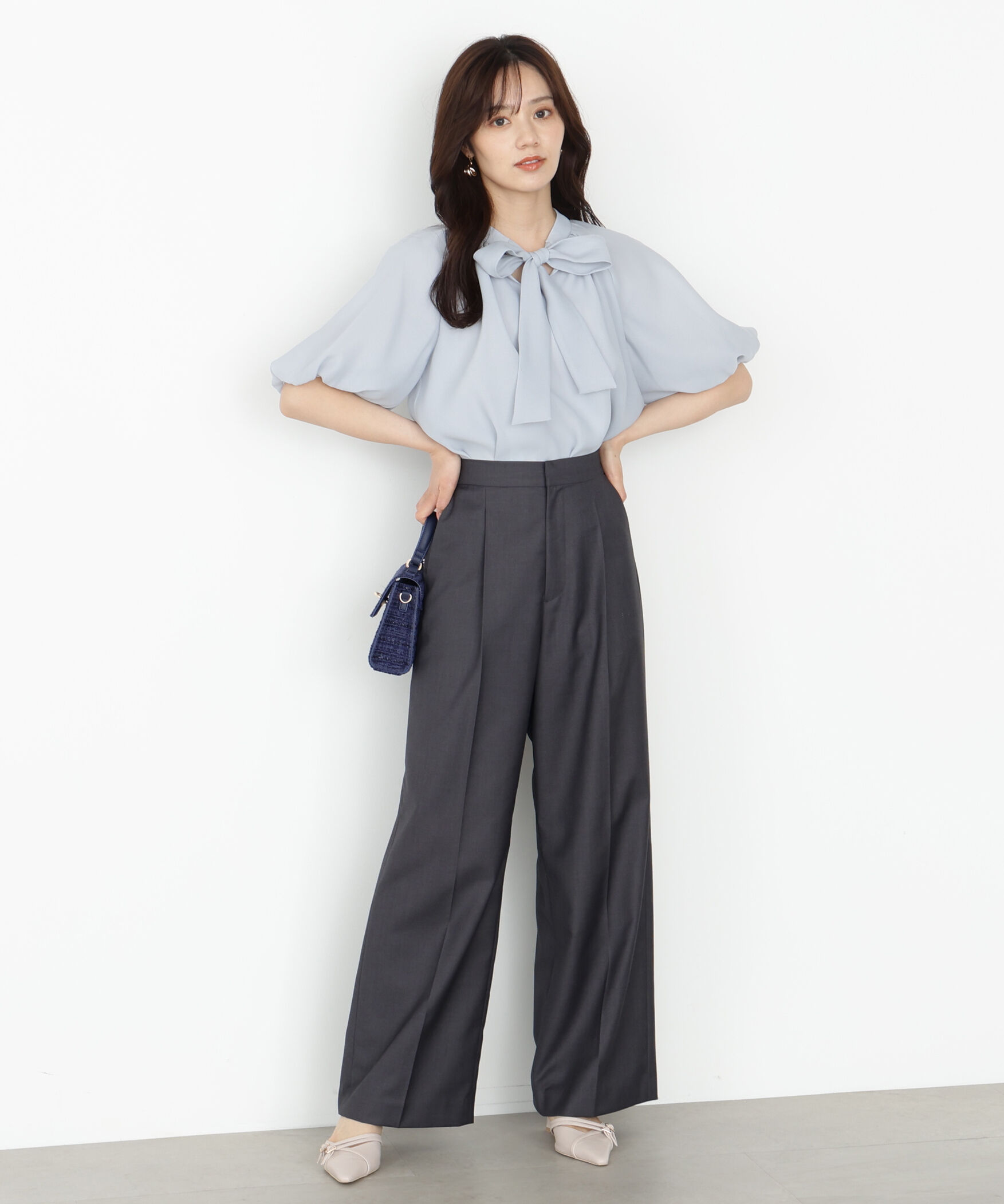 PROPORTION BODY DRESSING「バルーンスリーブリボンブラウス」|シャツ・ブラウス|