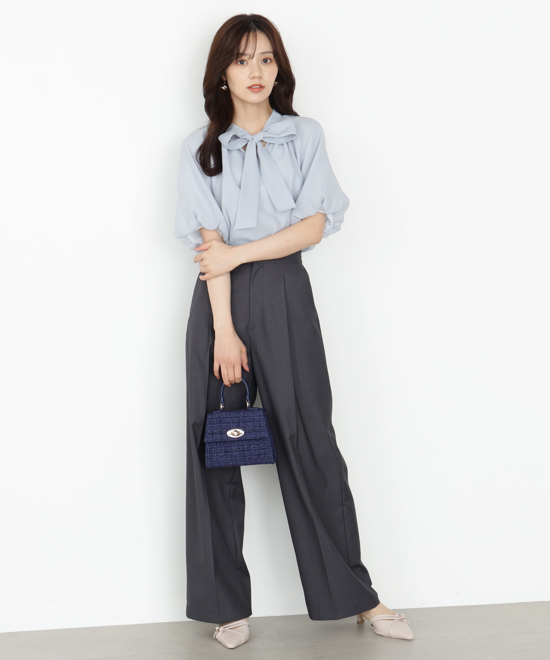 PROPORTION BODY DRESSING「バルーンスリーブリボンブラウス」|シャツ・ブラウス|