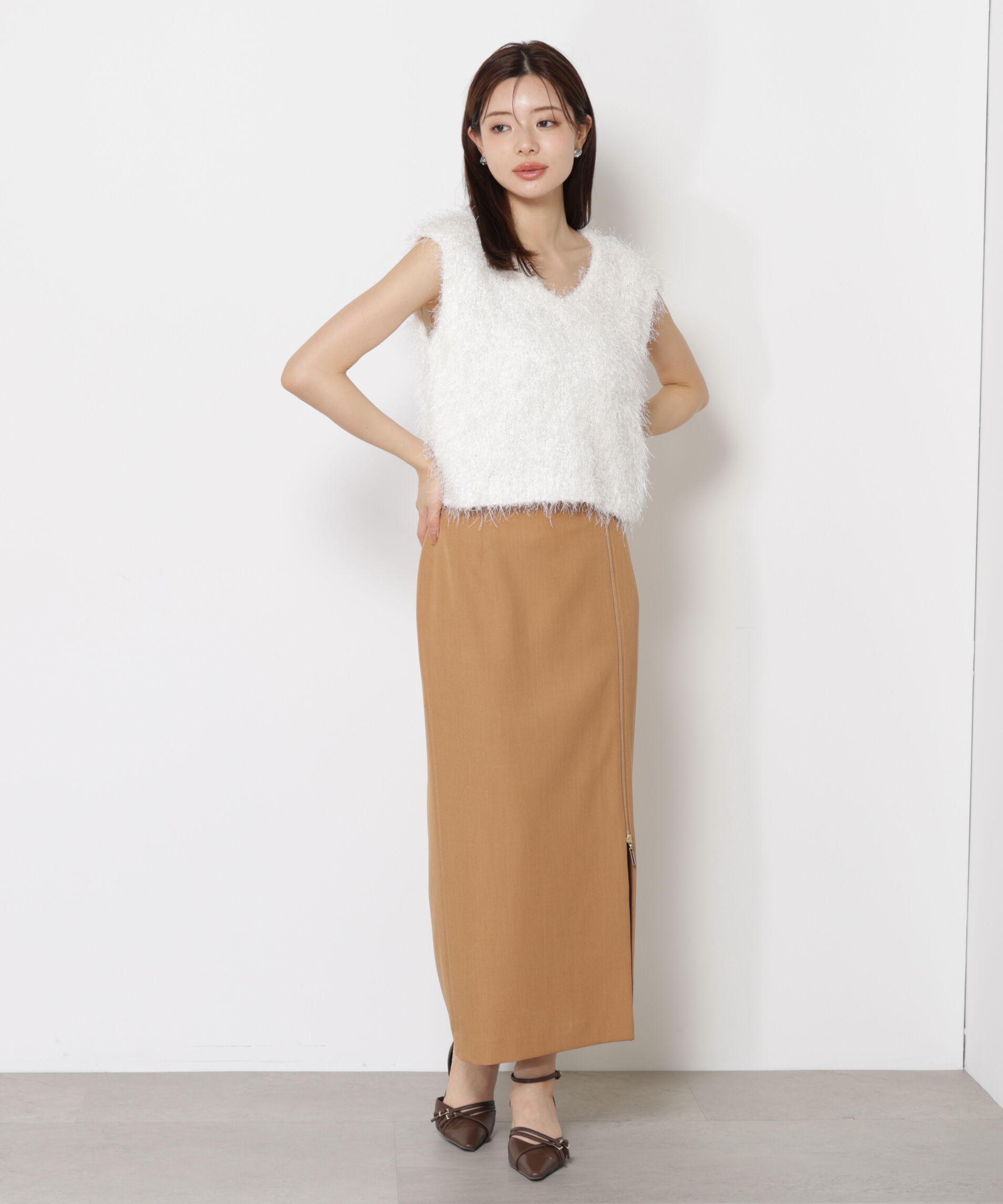 PROPORTION BODY DRESSING「サイドファスナータイトスカート」|スカート|