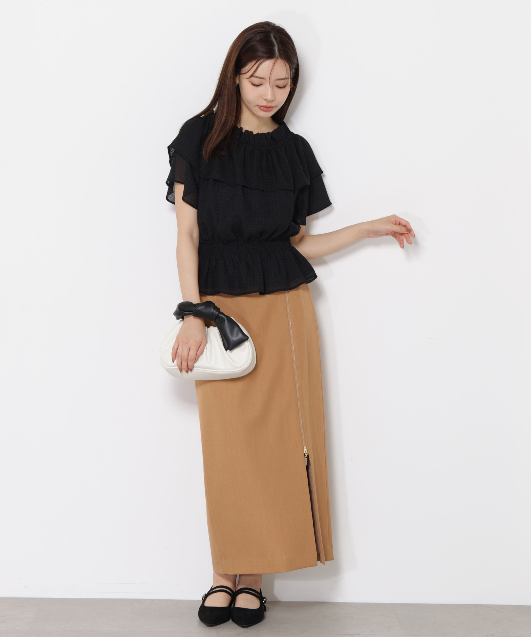 PROPORTION BODY DRESSING「サイドファスナータイトスカート」|スカート|