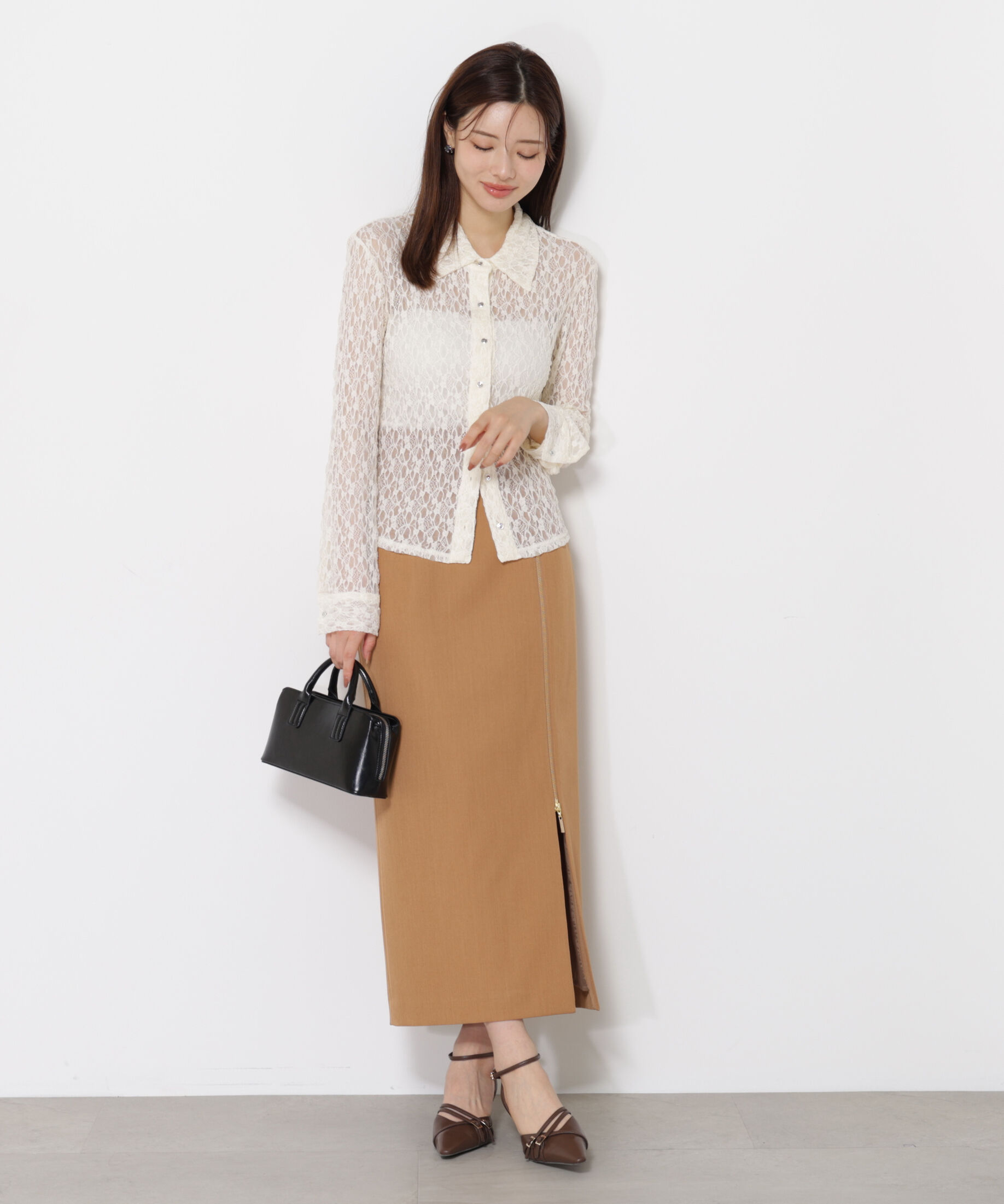 PROPORTION BODY DRESSING「サイドファスナータイトスカート」|スカート|