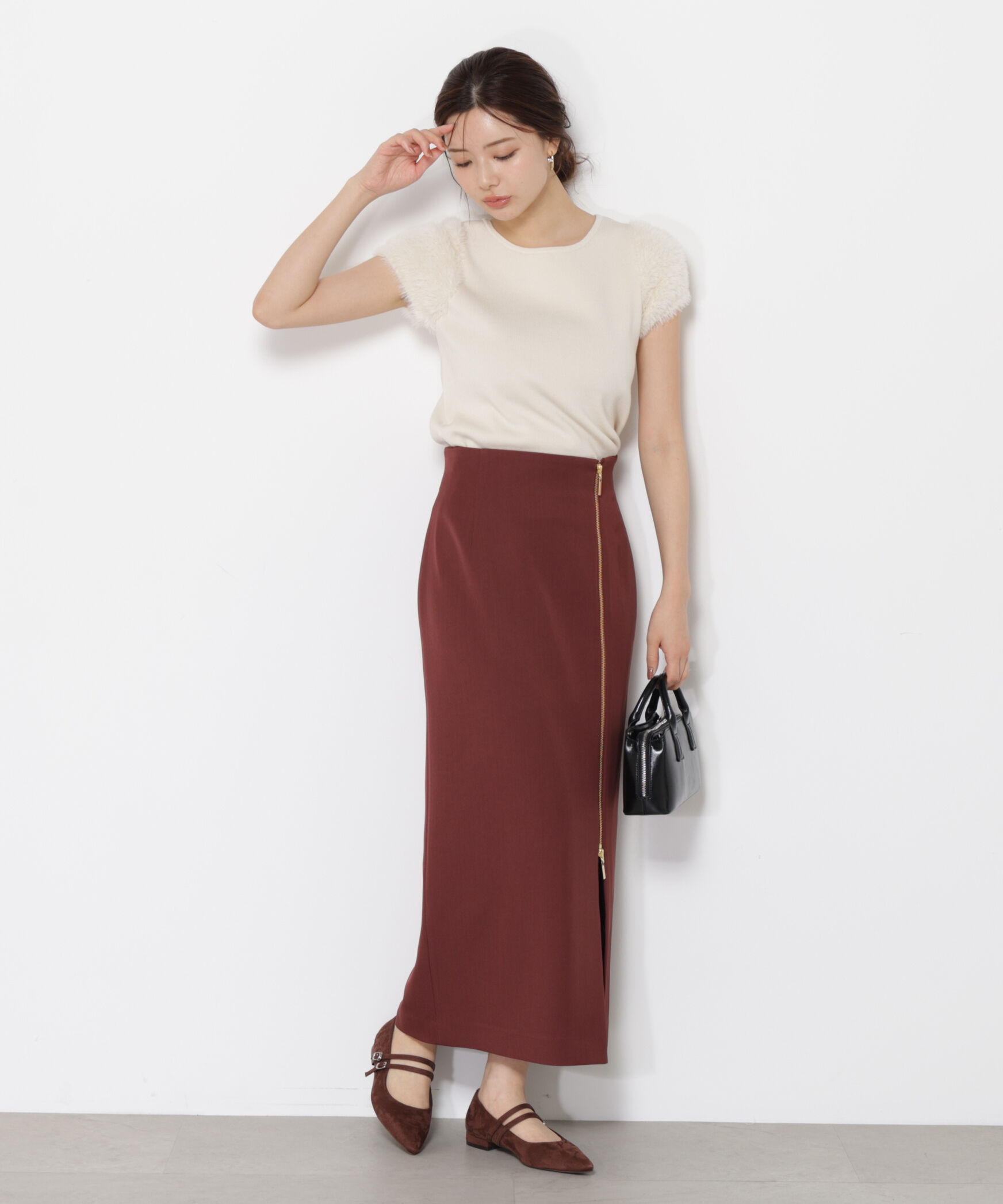 PROPORTION BODY DRESSING「サイドファスナータイトスカート」|スカート|