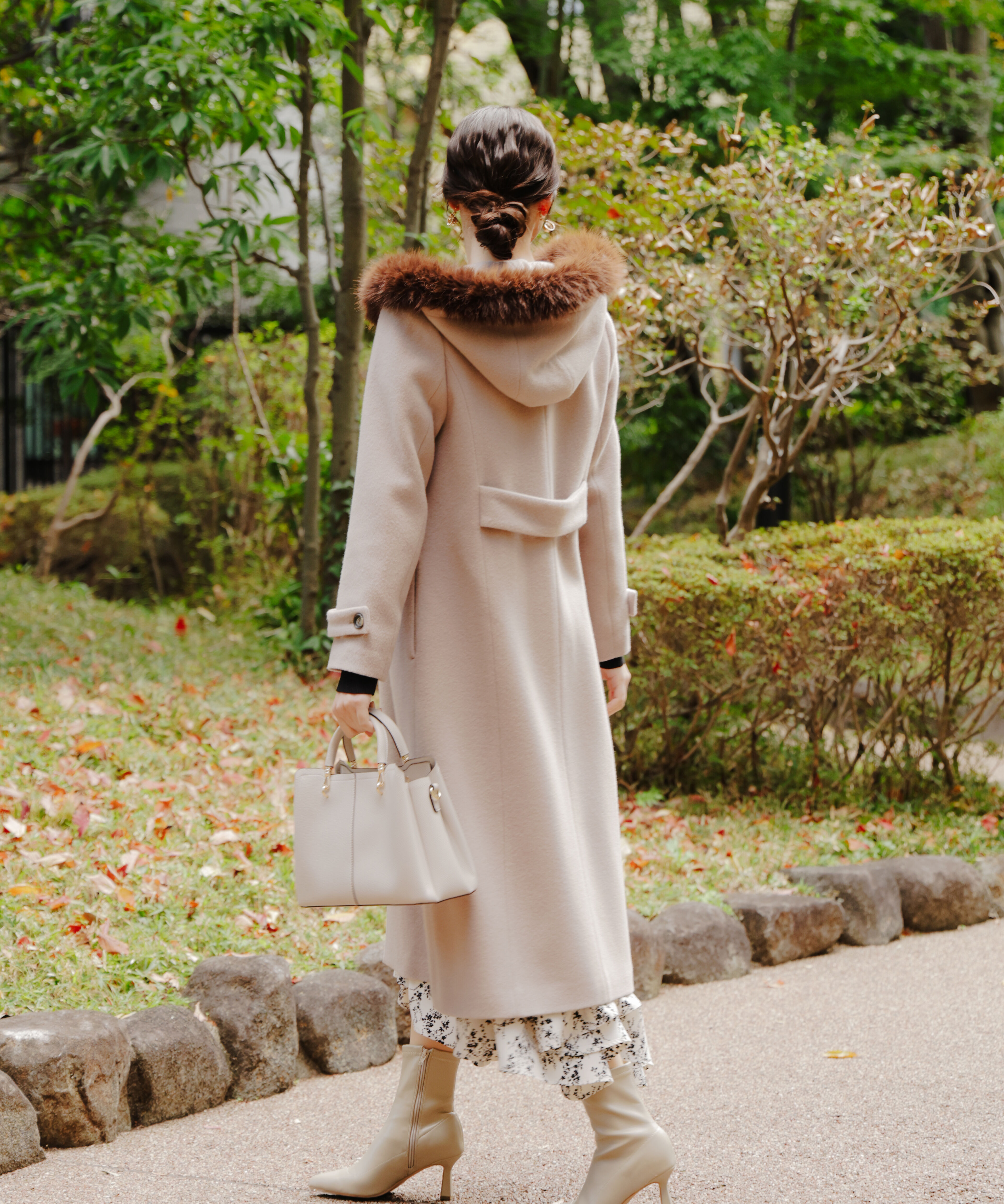 PROPORTION BODY DRESSING「モッサフードフェイクファーロングコート 25AW」|その他|