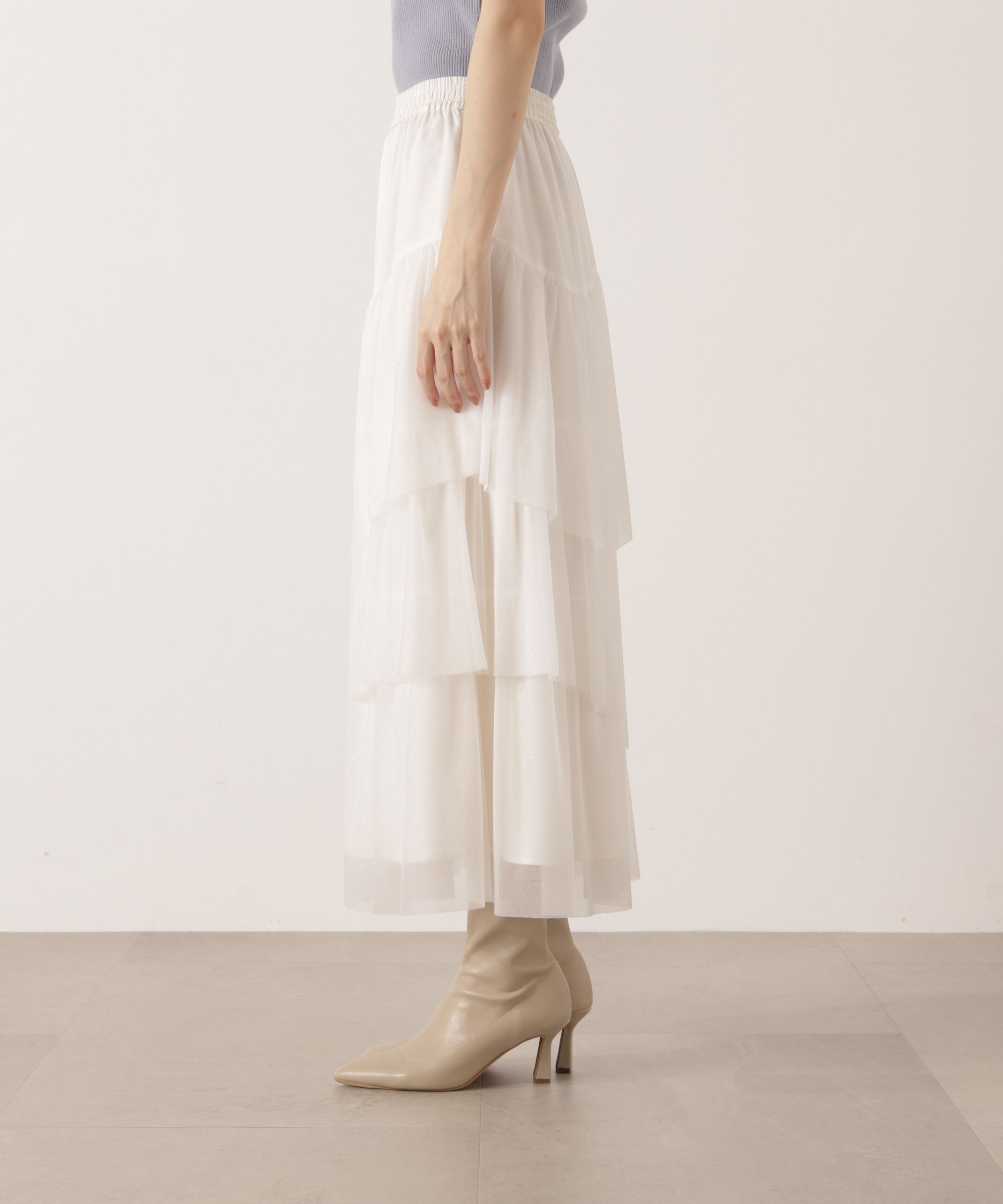 PROPORTION BODY DRESSING「《EDIT COLOGNE》エアリーティアードスカート 25AW」|スカート|