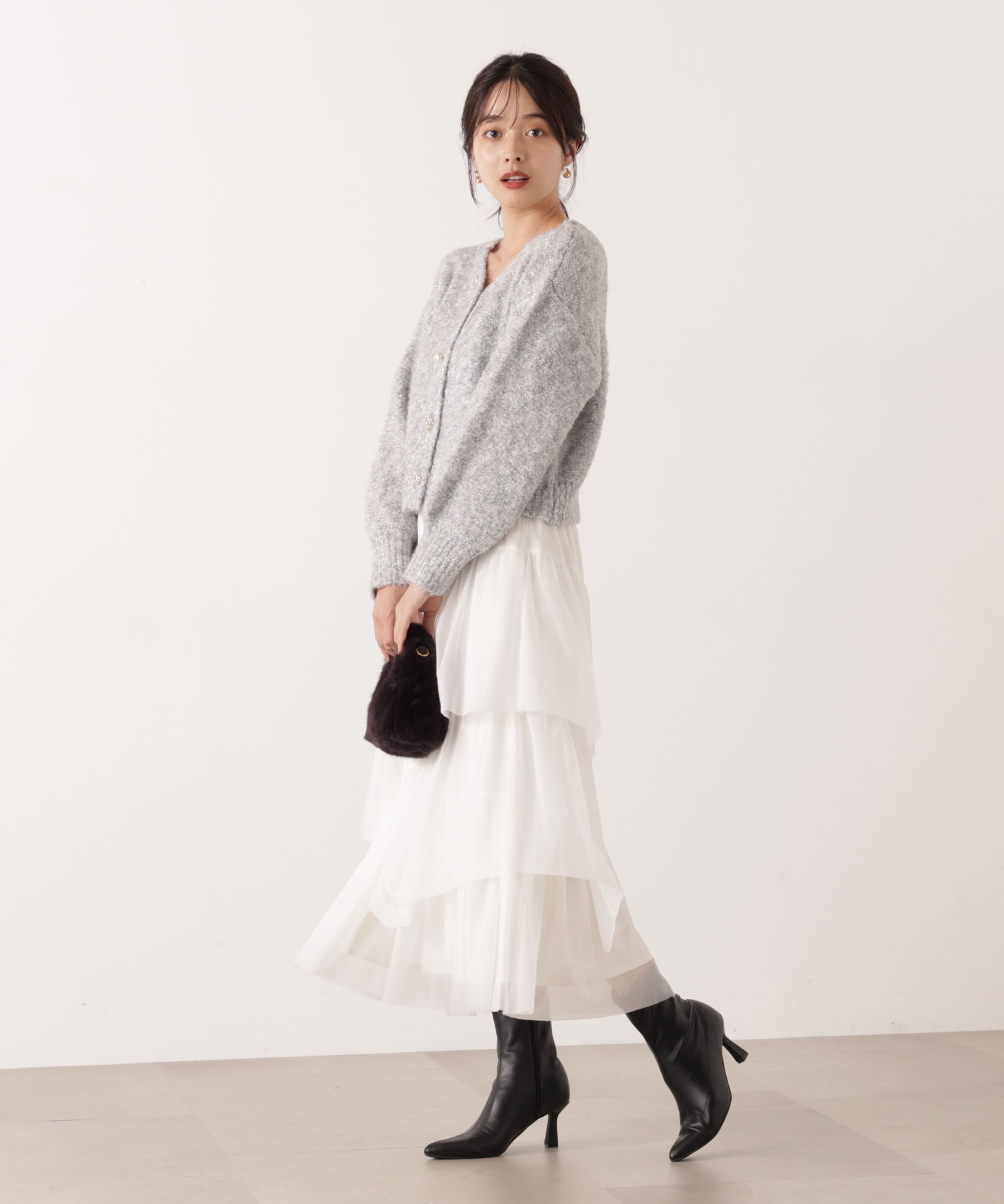 PROPORTION BODY DRESSING「《EDIT COLOGNE》エアリーティアードスカート 25AW」|スカート|