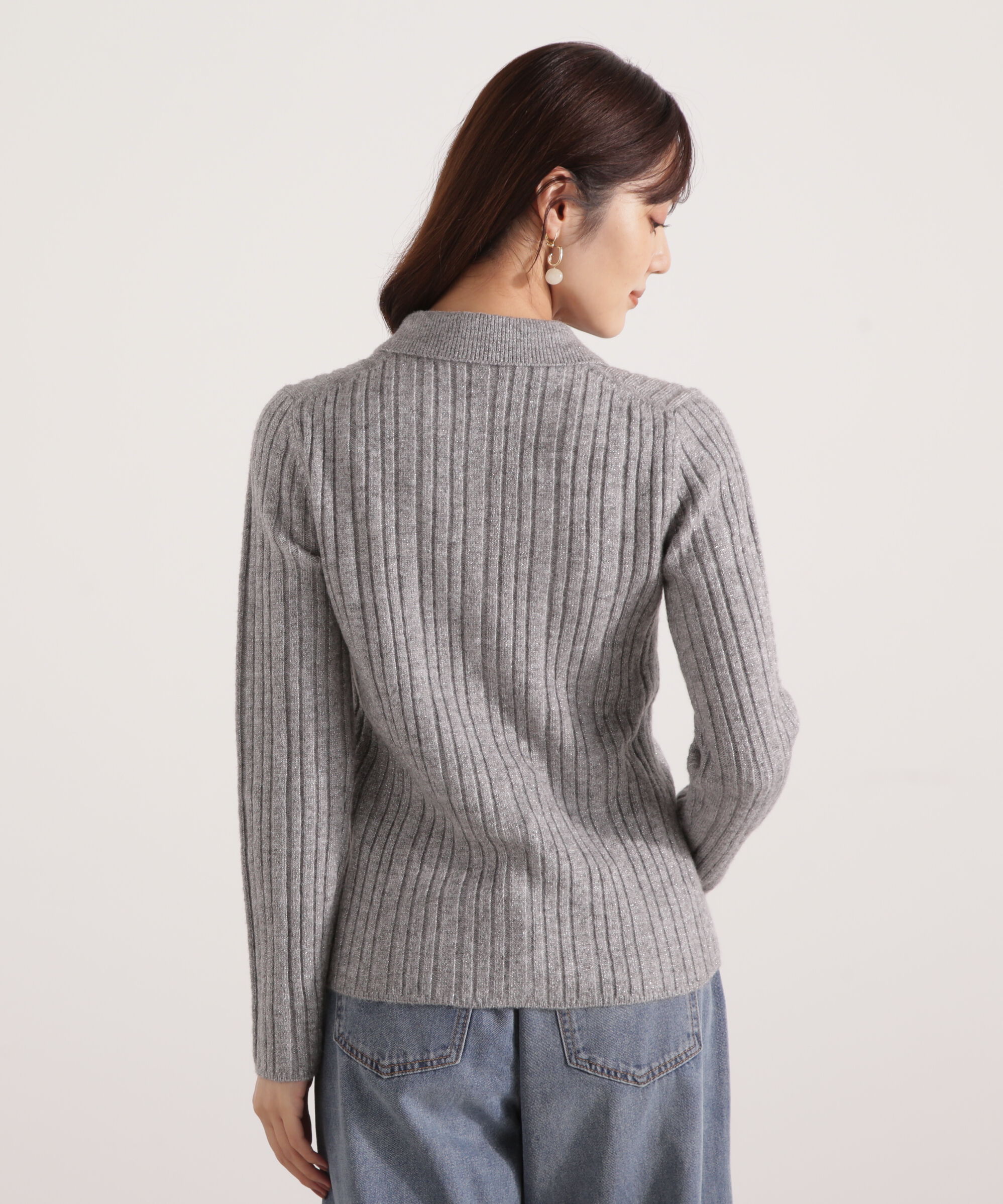 PROPORTION BODY DRESSING「カラーネックラメニット 25AW」|ニット・セーター|