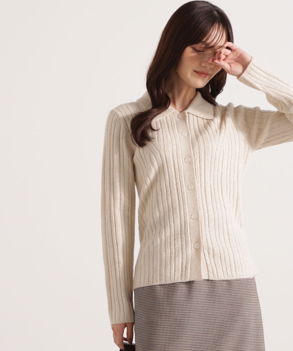 PROPORTION BODY DRESSING「カラーネックラメニット 25AW」|ニット・セーター|