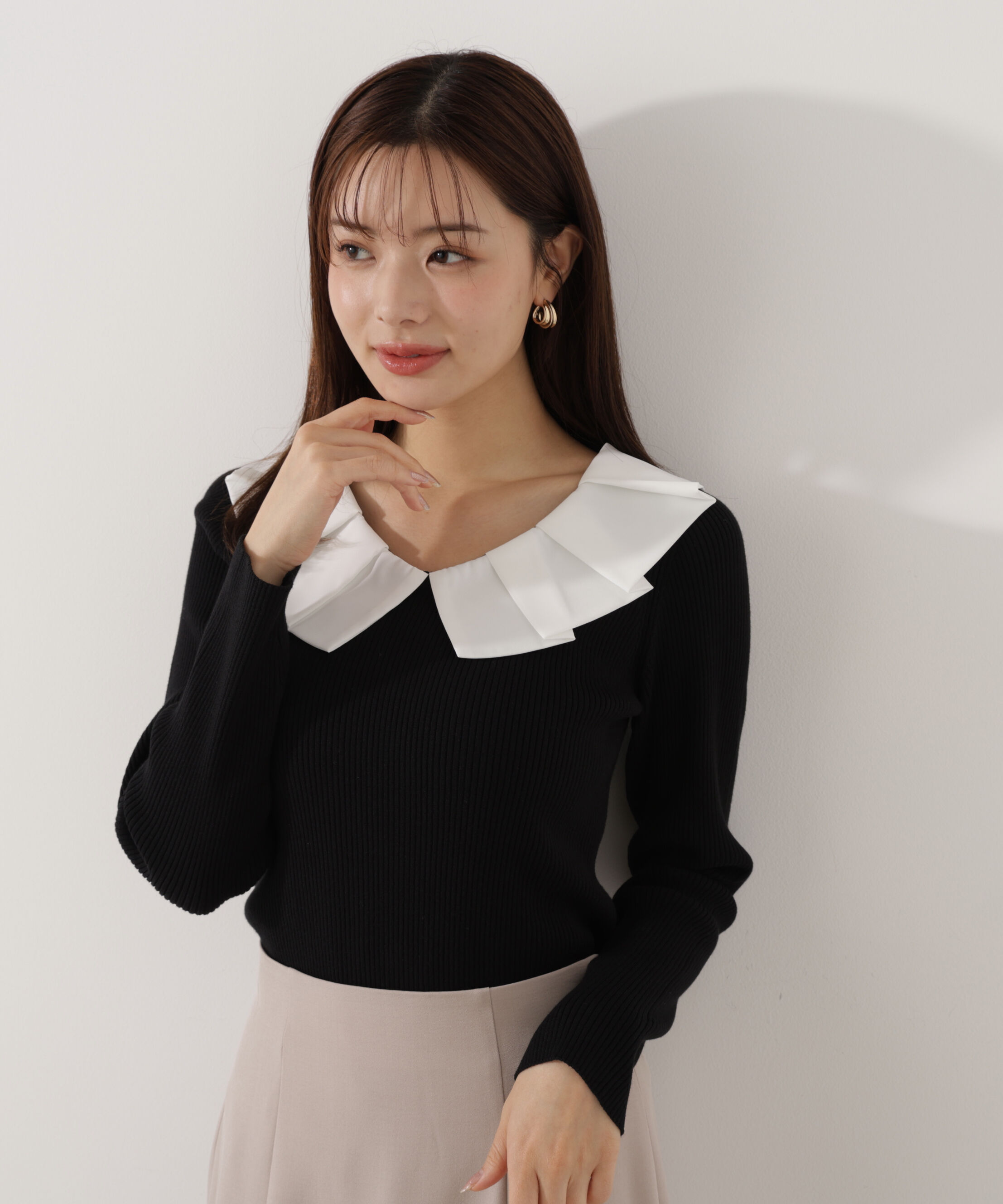 PROPORTION BODY DRESSING「ラッフルカラーニットトップス」|ニット・セーター|