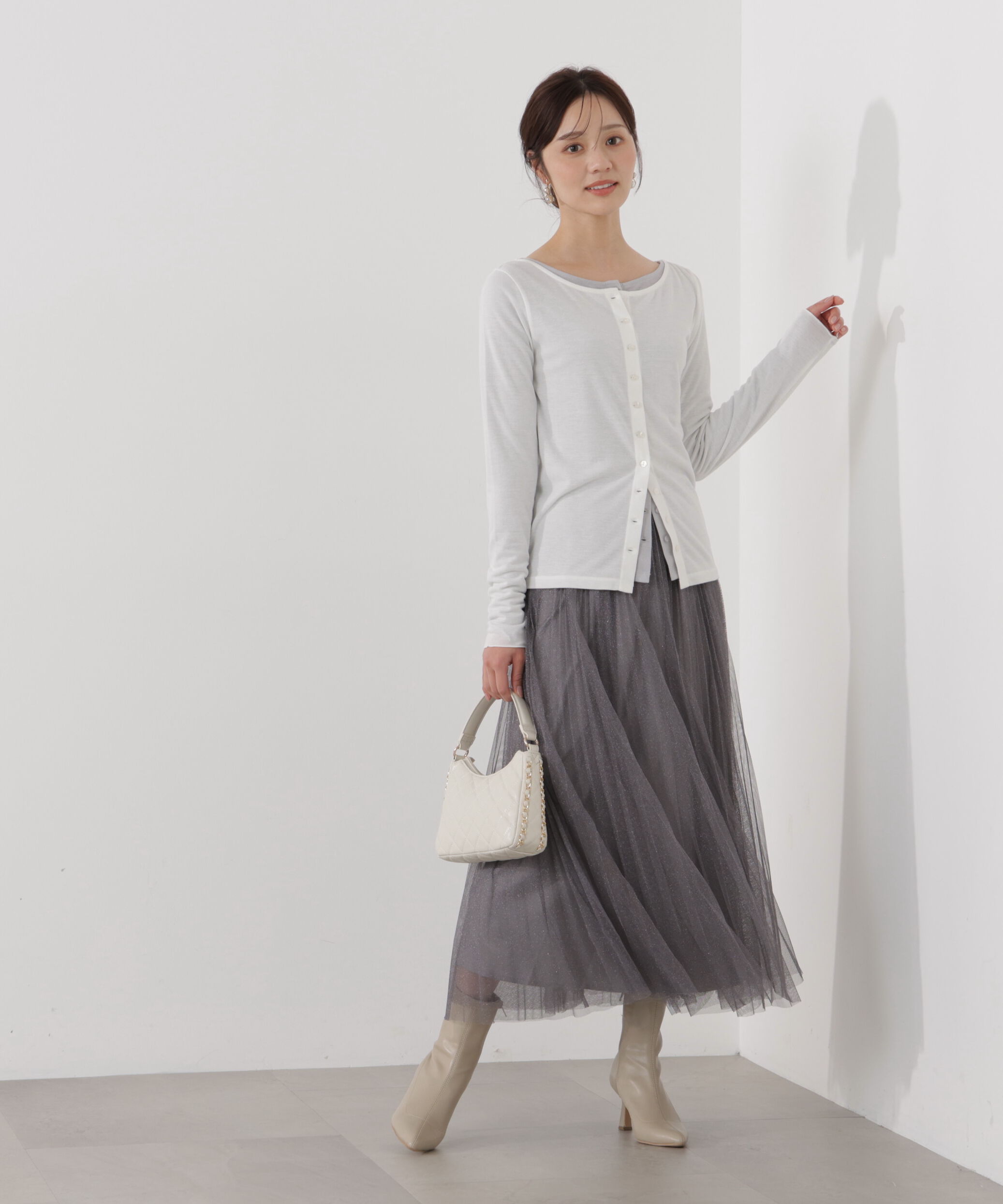 PROPORTION BODY DRESSING「《EDIT COLOGNE》ラメプリーツスカート」|スカート|