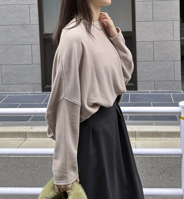 Doux archives「両面起毛ドルマンプルオーバー」|Tシャツ・カットソー|BEIGE