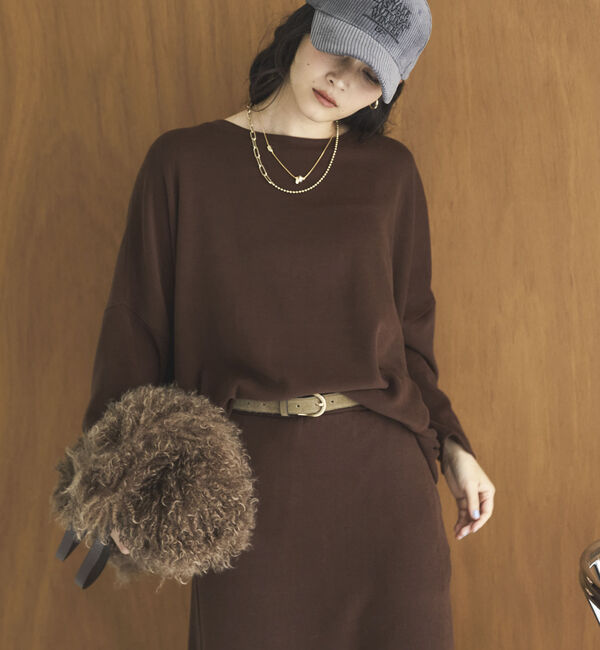 Doux archives「両面起毛ドルマンプルオーバー」|Tシャツ・カットソー|