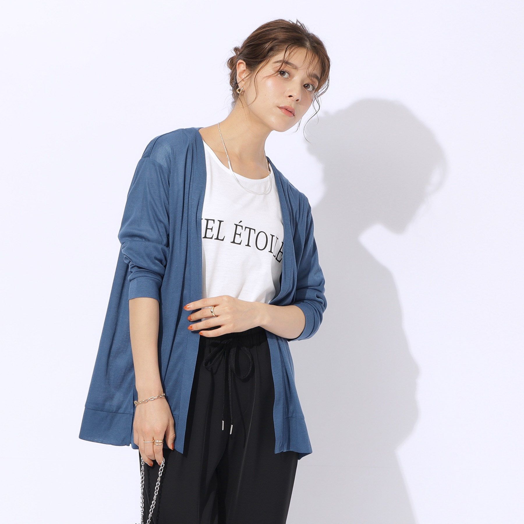 SHOO･LA･RUE「【2点セット】半袖ロゴTシャツ+カーディガン」|その他|