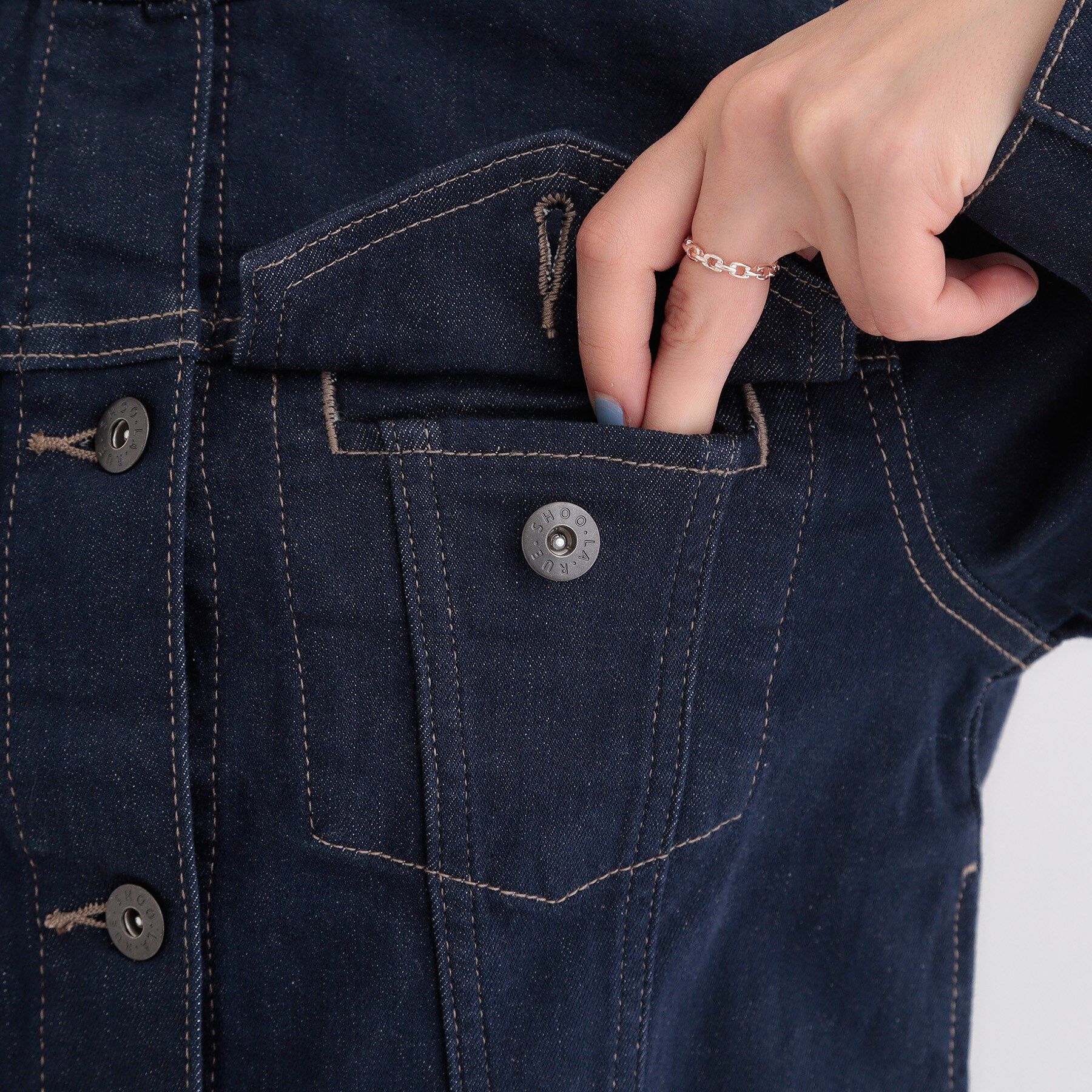 SHOO･LA･RUE「【SHOO・LA・RUE DENIM】大人のための ストレッチ コンパクトデニムジャケット」|デニムジャケット|