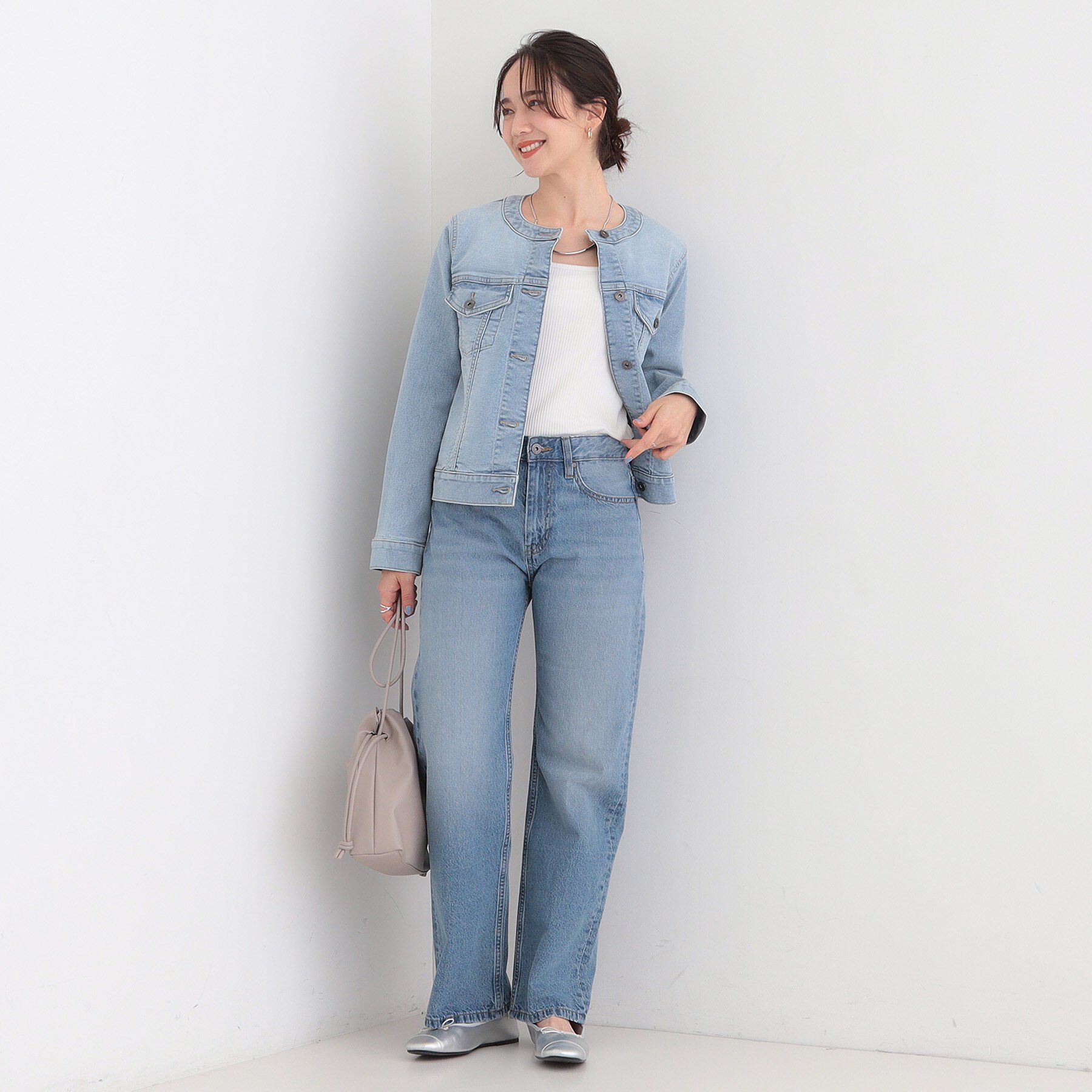 SHOO･LA･RUE「【SHOO・LA・RUE DENIM】大人のための ストレッチ コンパクトデニムジャケット」|デニムジャケット|