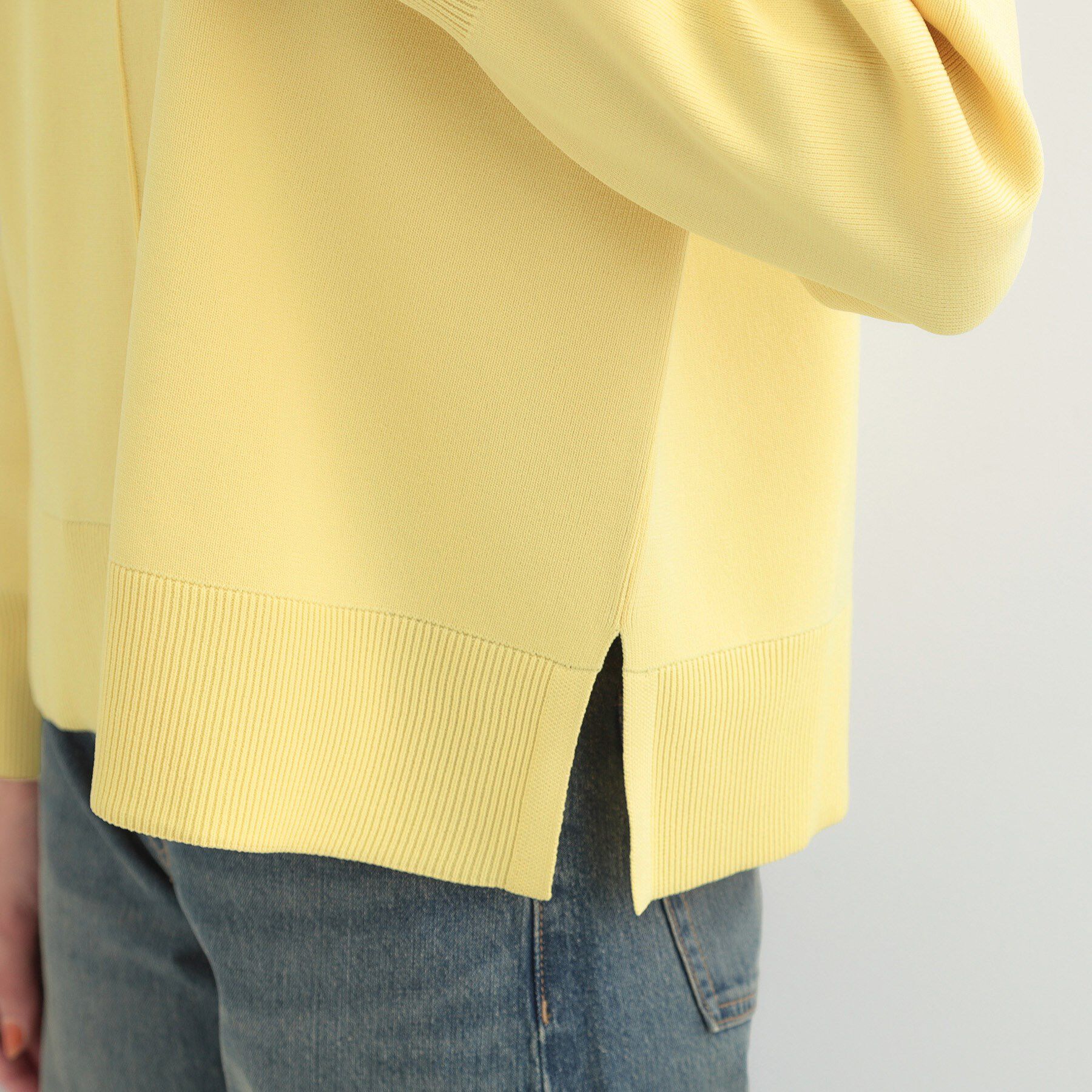 SHOO･LA･RUE「【洗濯機可/S-LL】体型カバーが叶う スポンディッシュ パイピングニット」|ニット・セーター|