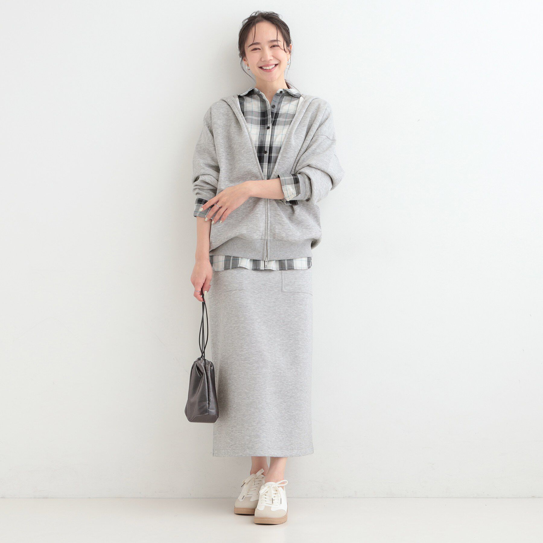 SHOO･LA･RUE「【セットアップ可/S-LL/なめらかタッチ】ZIPパーカ」|パーカー|