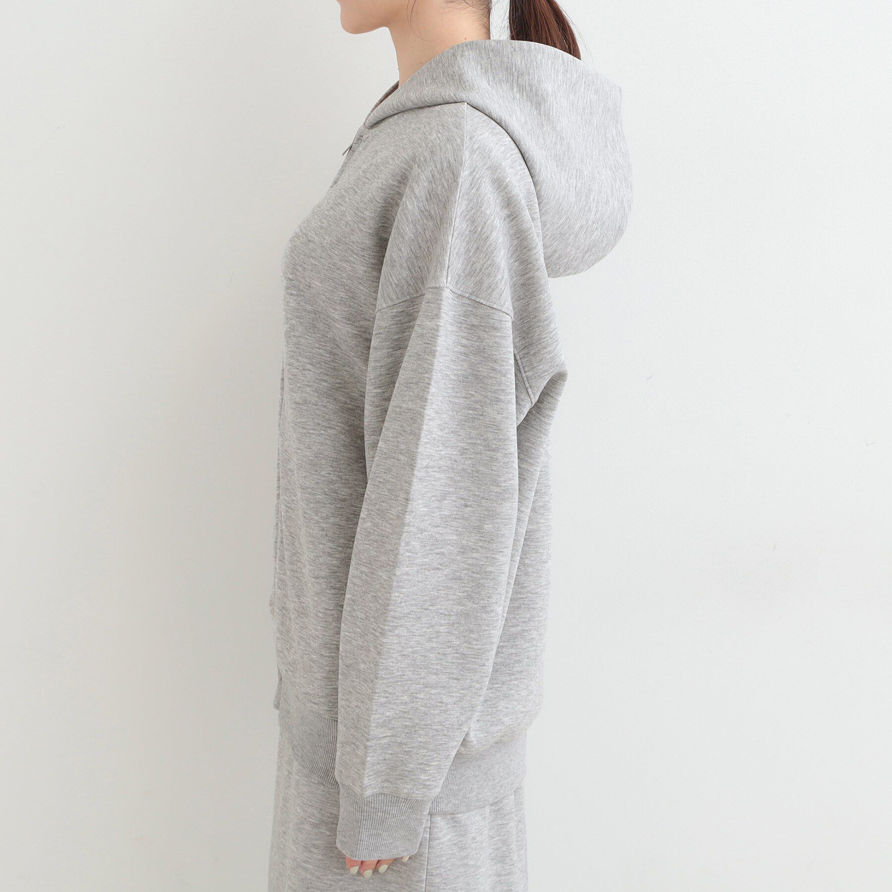 SHOO･LA･RUE「【セットアップ可/S-LL/なめらかタッチ】ZIPパーカ」|パーカー|