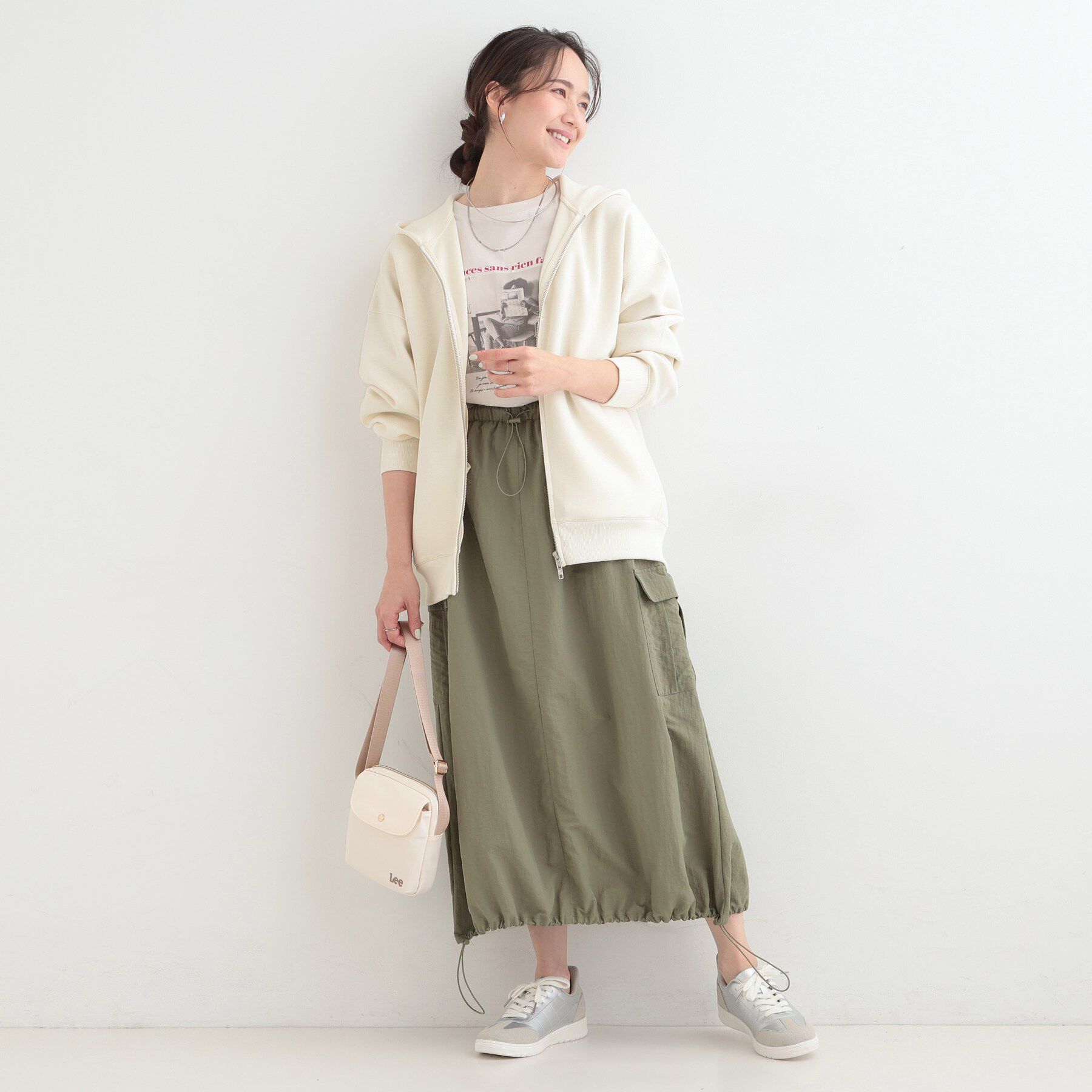 SHOO･LA･RUE「【セットアップ可/S-LL/なめらかタッチ】ZIPパーカ」|パーカー|