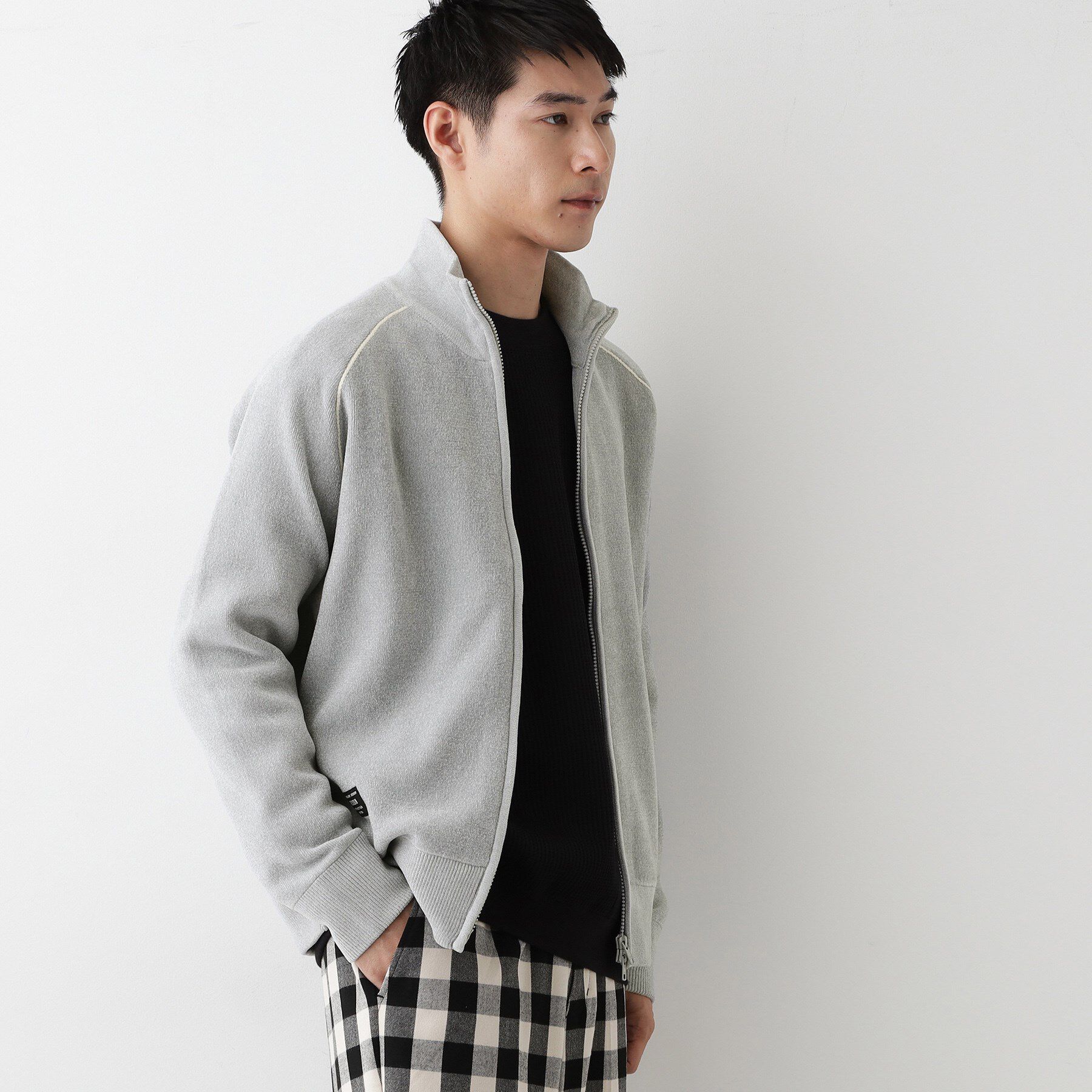 Dessin「【洗える】モールジップカーディガン」|ブルゾン・スタジャン|