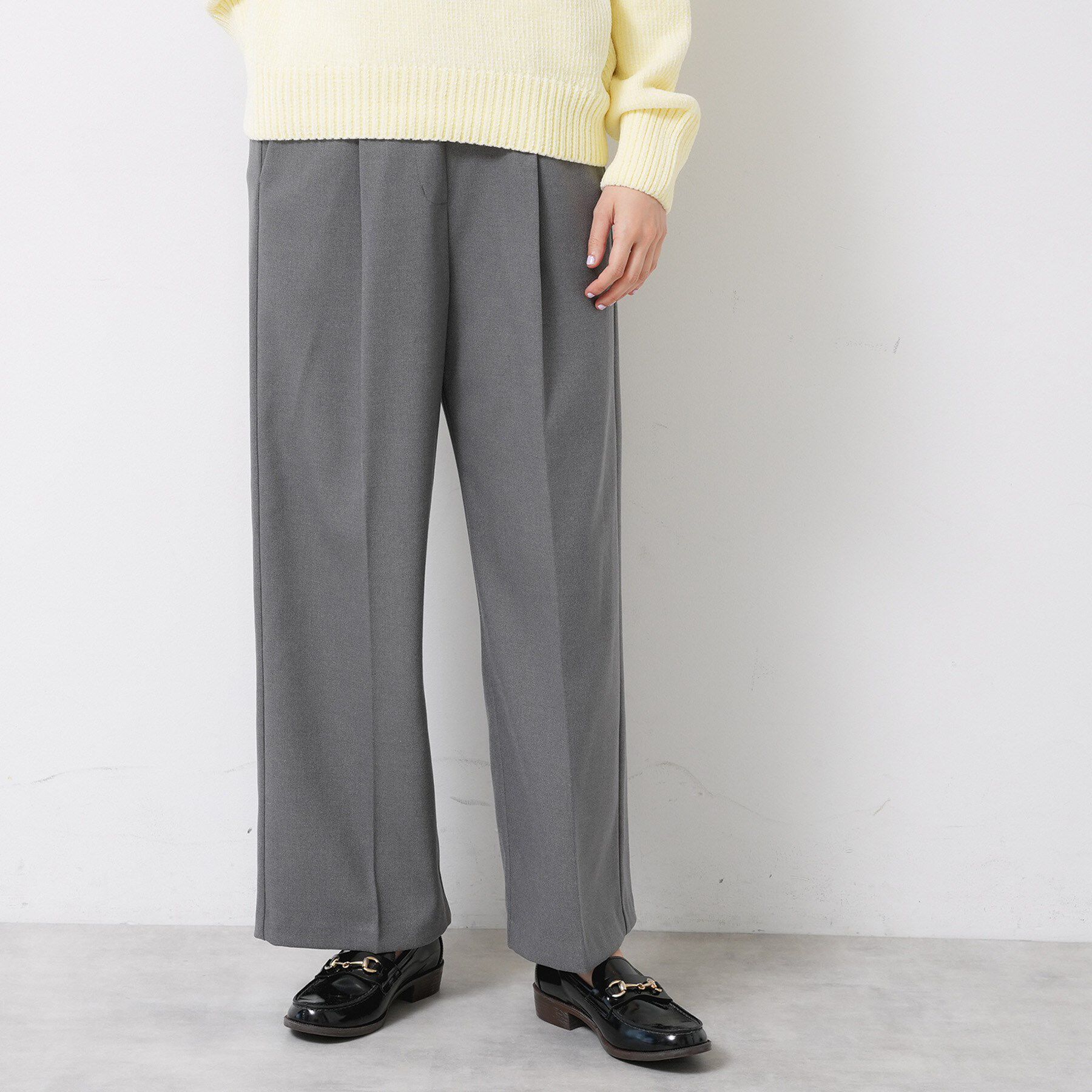 Dessin「【洗える】裏起毛セミワイドツイルパンツ」|その他|