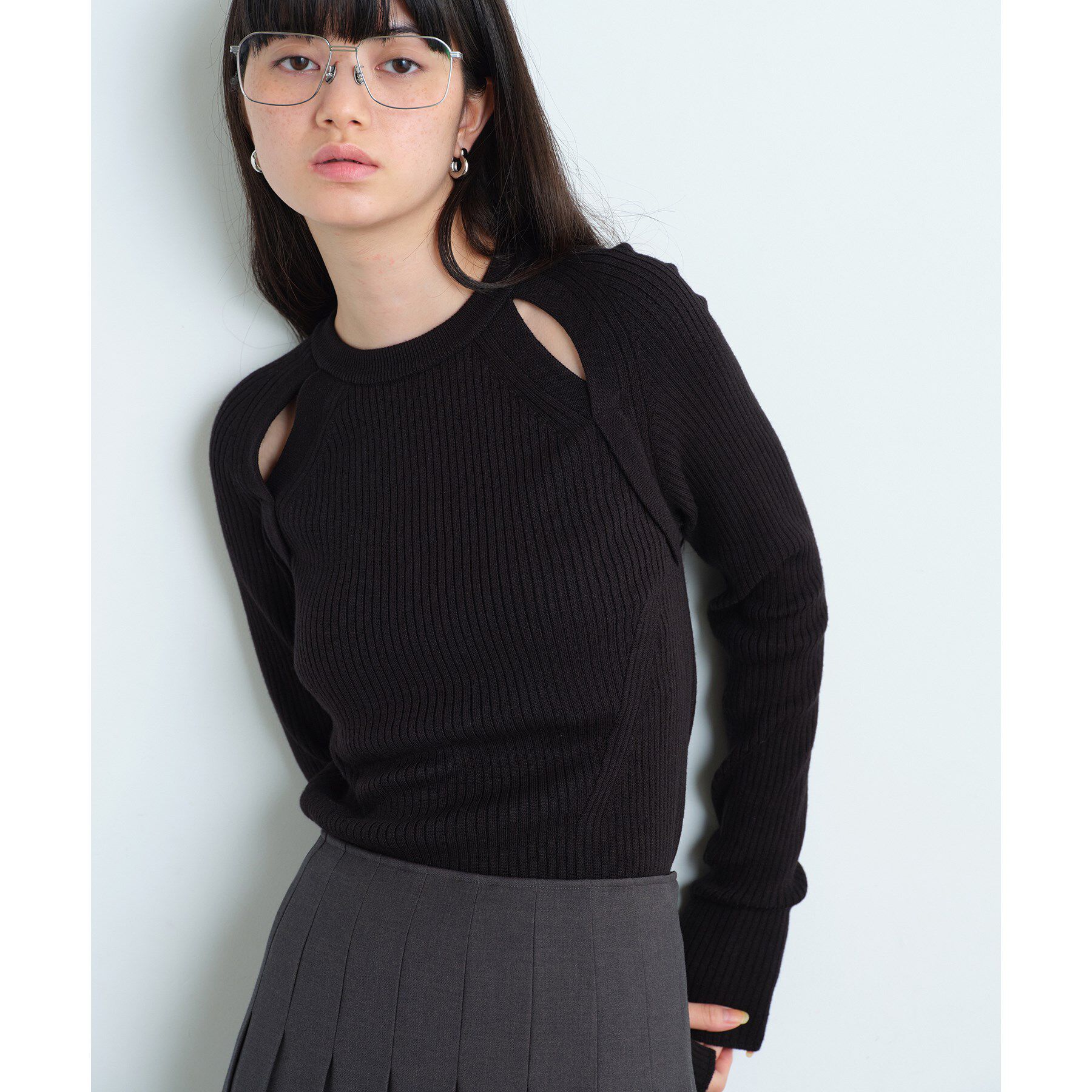 CODE A「shoulder slit pullover」|ニット・セーター|