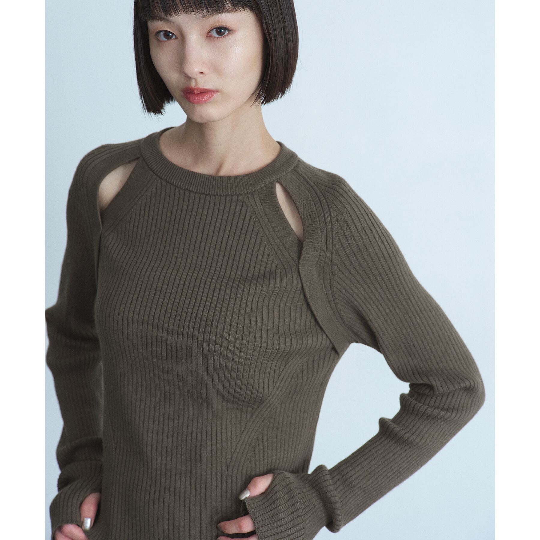 CODE A「shoulder slit pullover」|ニット・セーター|