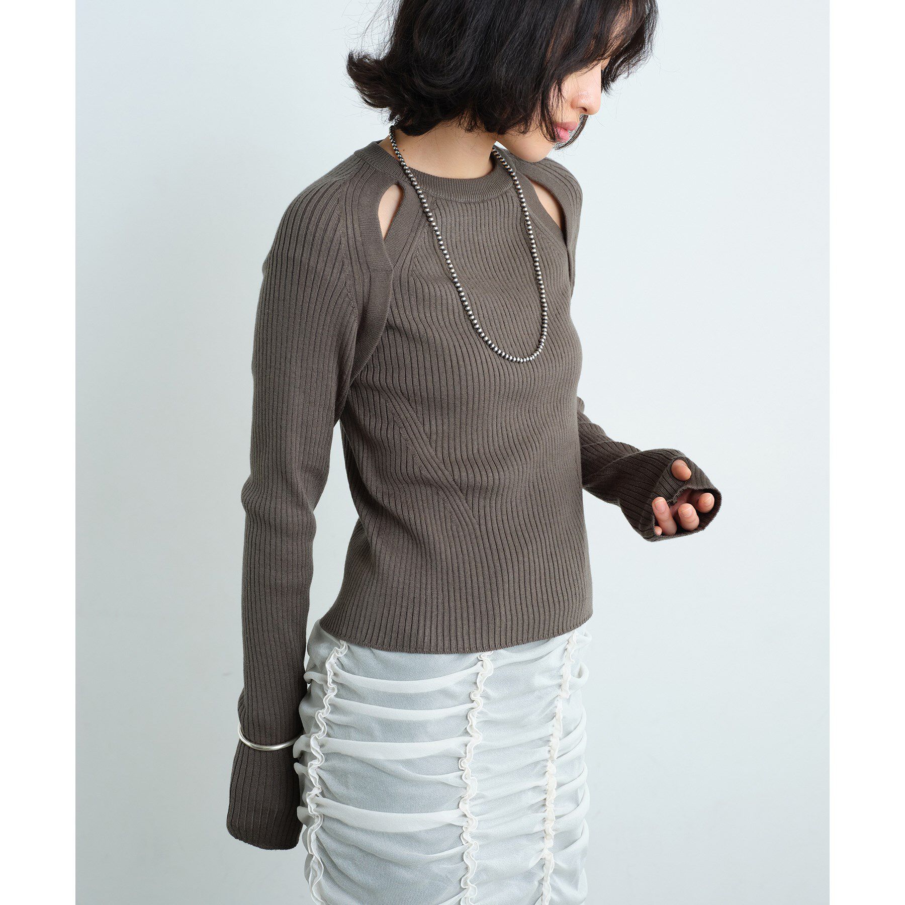 CODE A「shoulder slit pullover」|ニット・セーター|