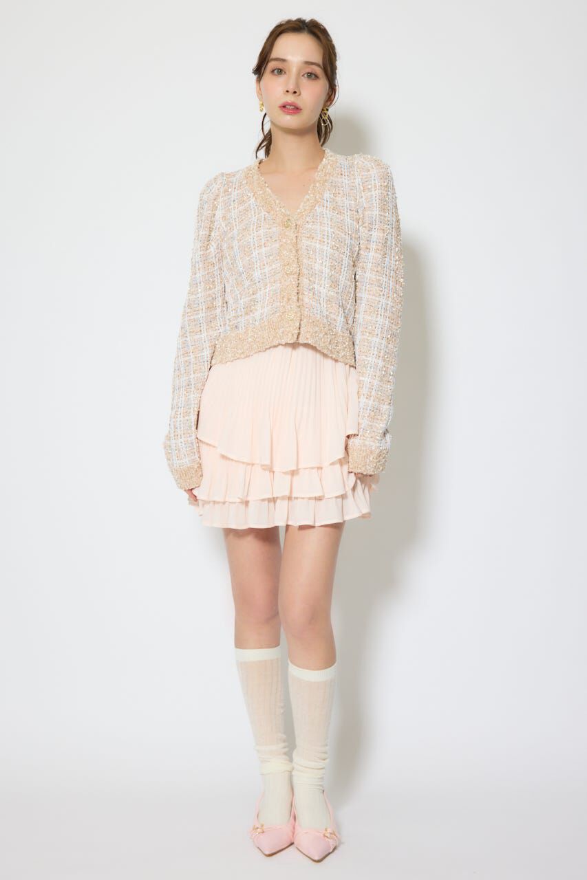 rienda「プリーツティアードミニスカート」|スカート|PNK