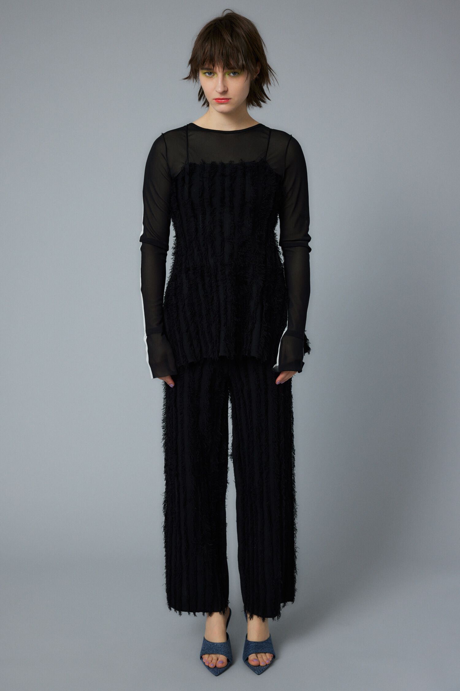 HeRIN.CYE「Fringe back open camisole」|キャミソール|