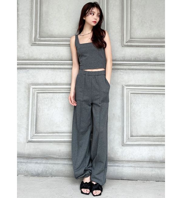 RESEXXY「スウェットコルセットトップス【セットアップ着用可能】」|タンクトップ|