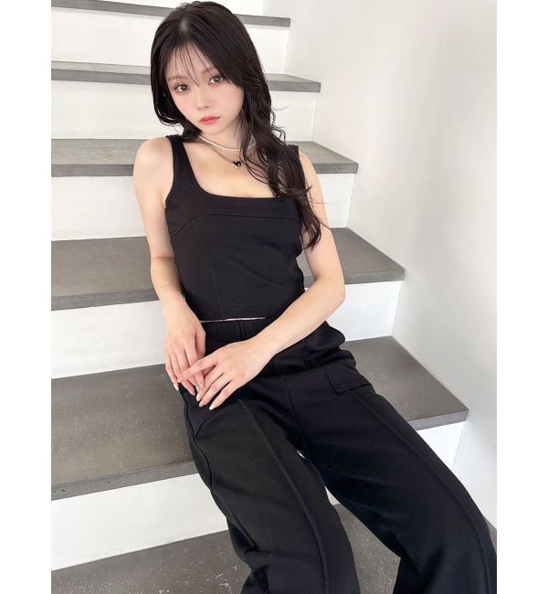 RESEXXY「スウェットコルセットトップス【セットアップ着用可能】」|タンクトップ|