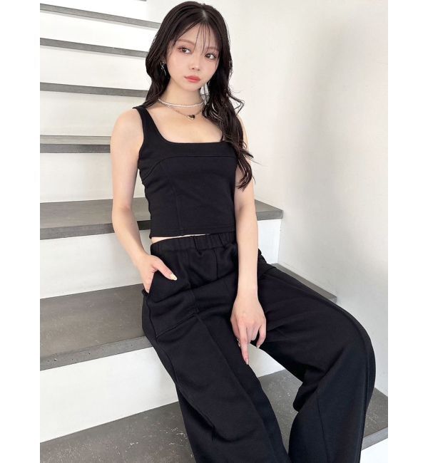 RESEXXY「スウェットコルセットトップス【セットアップ着用可能】」|タンクトップ|