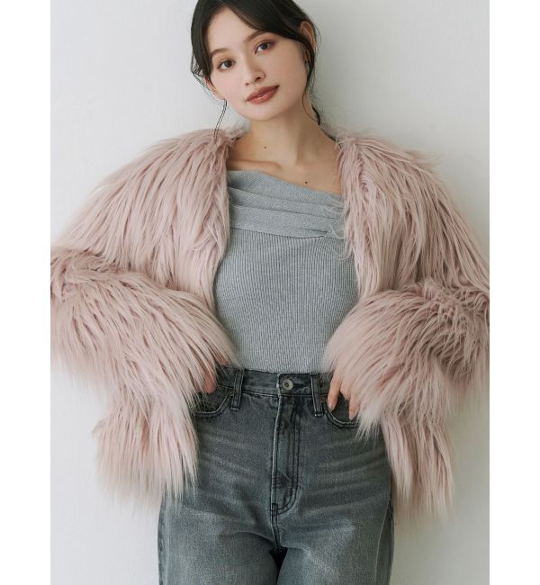 MERCURYDUO「ロングフェイクファーミドルコート」|その他|