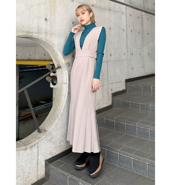 MURUA「サイドタックジャンパースカート」|ジャンパースカート|