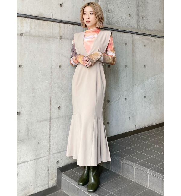 MURUA「サイドタックジャンパースカート」|ジャンパースカート|