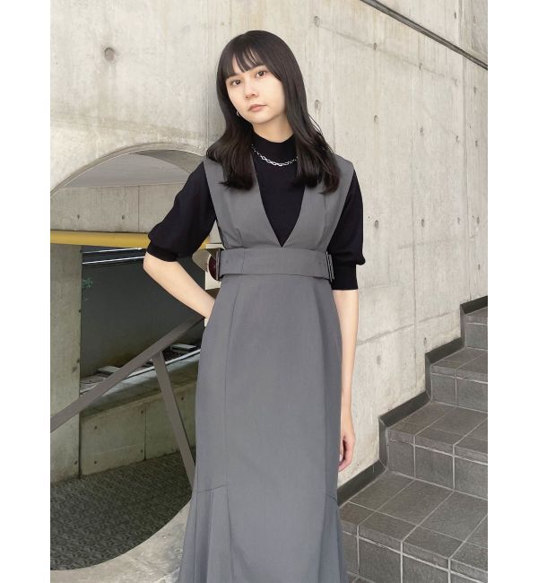 MURUA「サイドタックジャンパースカート」|ジャンパースカート|