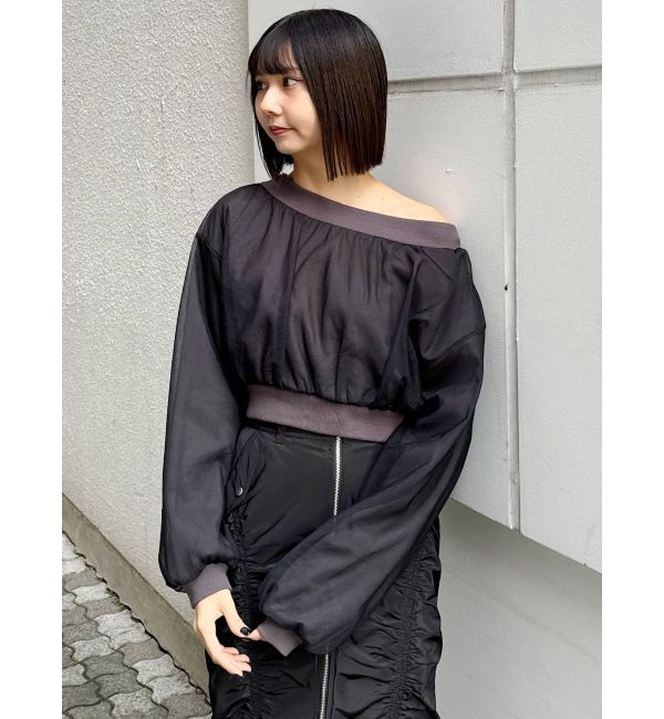 MURUA「チュールレイヤードプルオーバー」|Tシャツ・カットソー|