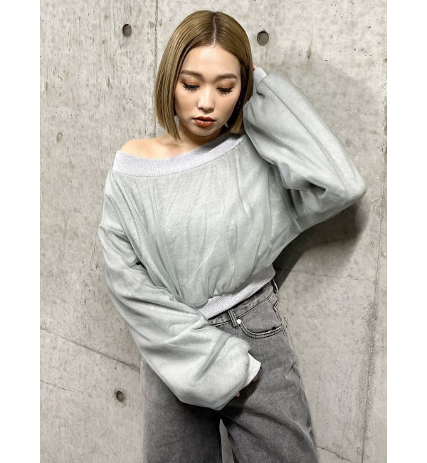 MURUA「チュールレイヤードプルオーバー」|Tシャツ・カットソー|