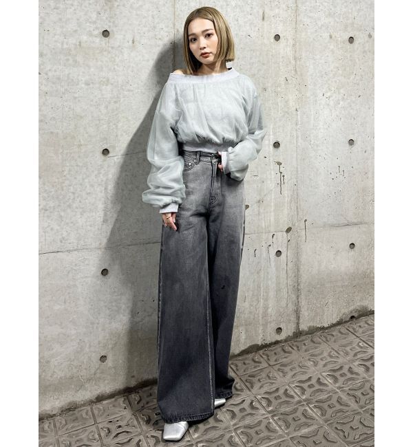 MURUA「チュールレイヤードプルオーバー」|Tシャツ・カットソー|