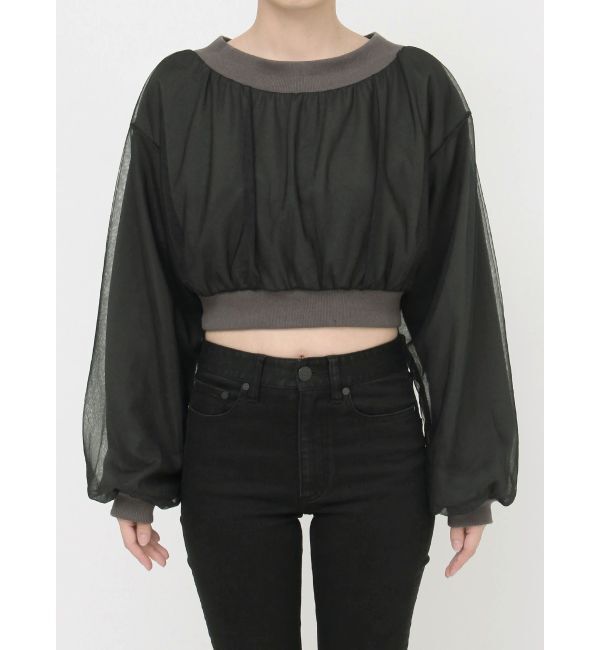 MURUA「チュールレイヤードプルオーバー」|Tシャツ・カットソー|