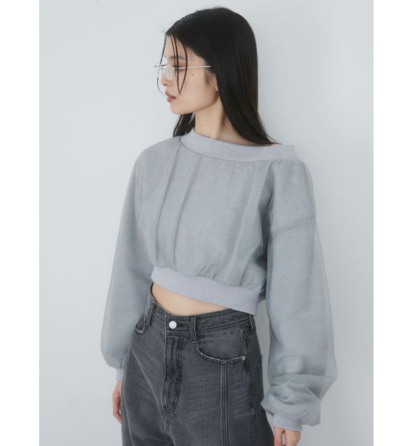 MURUA「チュールレイヤードプルオーバー」|Tシャツ・カットソー|