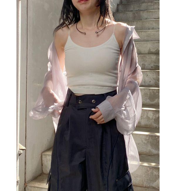 MURUA「ボリュームスリーブシャイニーシアーシャツ」|シャツ・ブラウス|