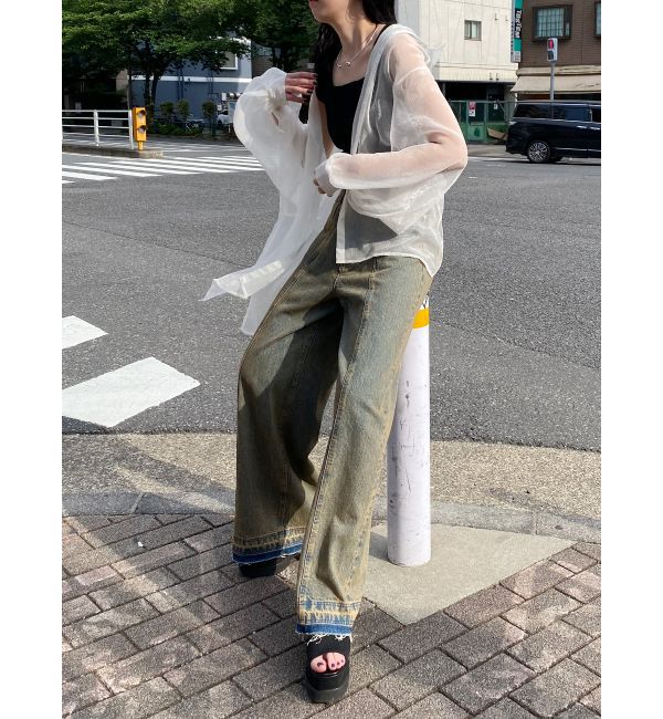 MURUA「ボリュームスリーブシャイニーシアーシャツ」|シャツ・ブラウス|