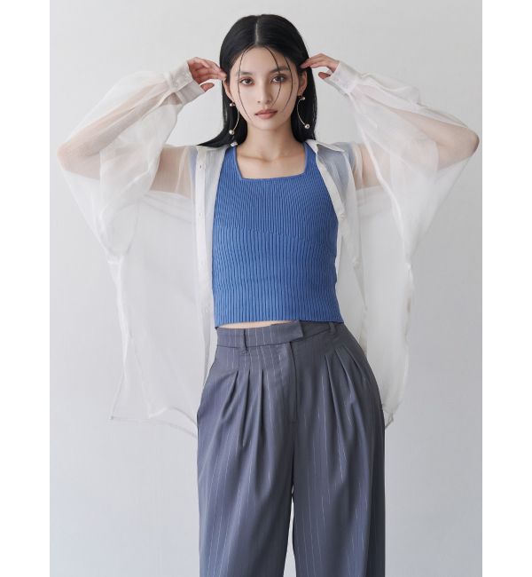 MURUA「ボリュームスリーブシャイニーシアーシャツ」|シャツ・ブラウス|