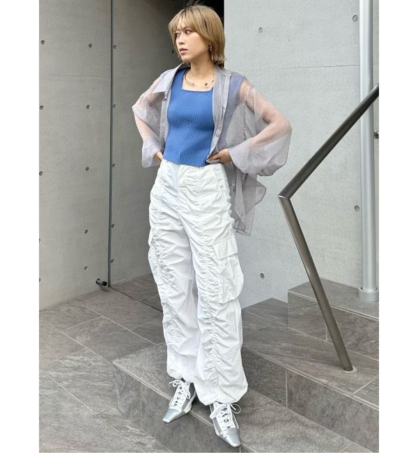 MURUA「ボリュームスリーブシャイニーシアーシャツ」|シャツ・ブラウス|